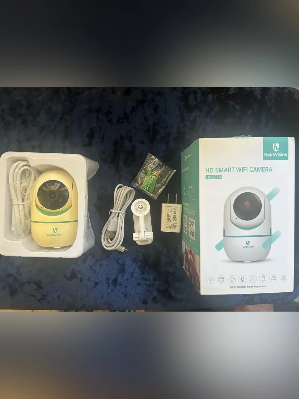 Two HD Smart WiFi Camera - White & Cream
